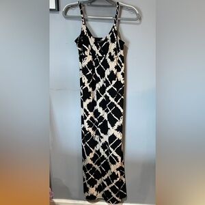INC International Concepts Black & Tan Maxi Dress Size Small